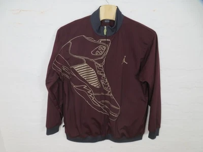 Vtg Nike Air Jordan 5 Retro Track Jacket Mens 4XL Maroon Embroidered Full Zip - Image 1 of 4