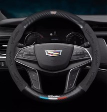 15 New Steering Wheel Cover Genuine Leather For Cadillac Black Usa Stock