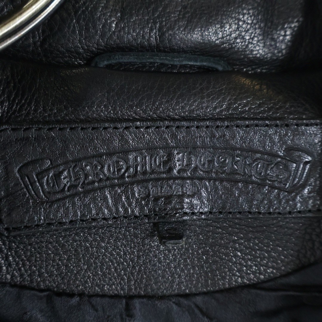 CHROME HEARTS JJ DEAN Dagger Zip Riders Leather Jacket Black Used 36303a130fb467 thumbnail 8