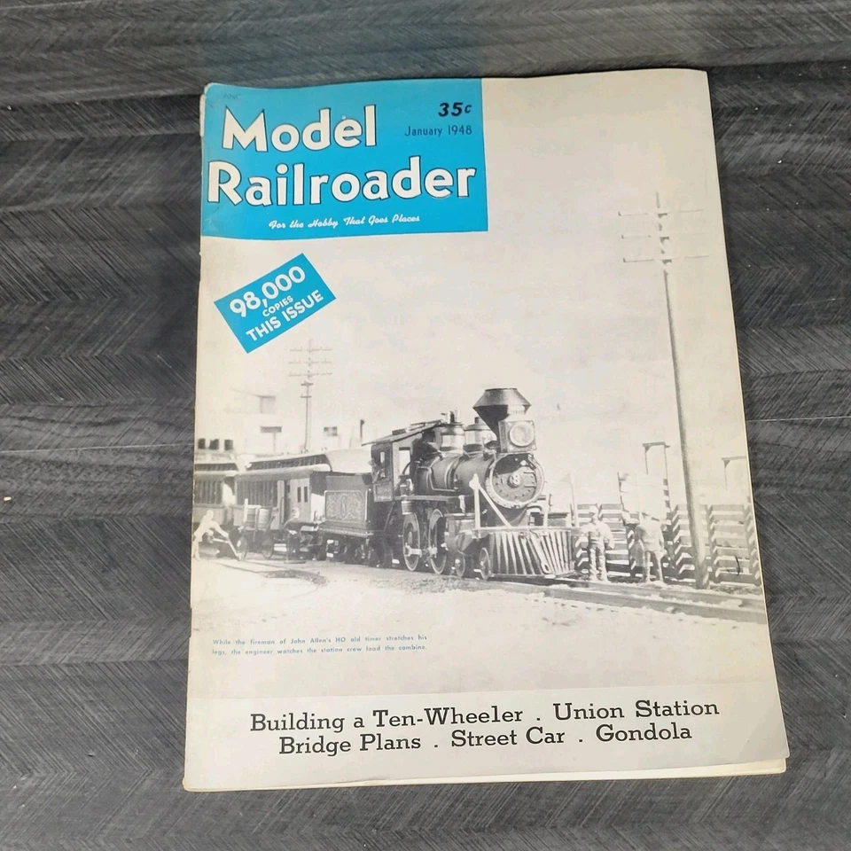 Model Railroader Magazine Lot Of 16 1940's Railroad Model Trains Vintage  - Image 3 of 4