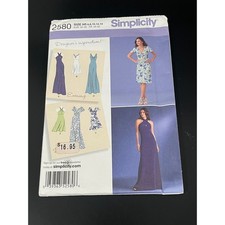 00198 - Simplicity 2580 Misses Dresses Sewing Patt. Evening Gown Formal Size H5