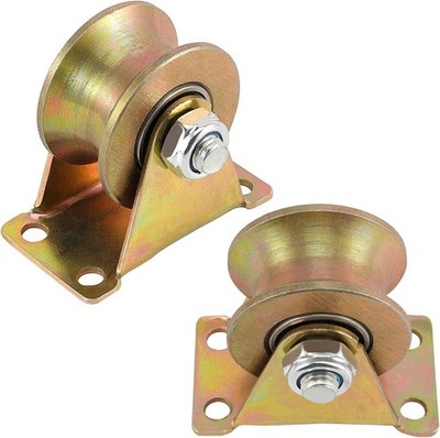 Lyplus Load Capacity 1102lbs 3-Inch U-Groove Caster Wheels 3in-U 2Pack, Gold 