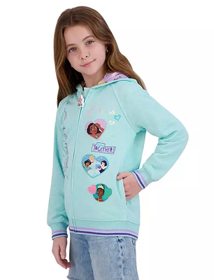 New $54.99 DISNEY Character Princess Girls French Terry Hoodie