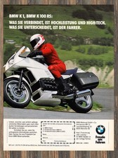 BMW K-Serie - Reklame Werbeanzeige Original-Werbung 1990