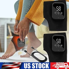 2PCS Electric Foot Ankle Massager Heating and Vibration Hot Compress Pain Relief