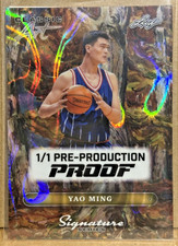 Yao Ming 2025 Leaf Signature Series Classic Art White Beeches Lava Prizm 1/1 SP