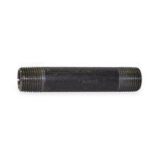 GRAINGER APPROVED 40411GR Black Pipe Nipple,Threaded,1/2x7 In 1XKY5