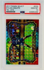 2017 Select Field Level Kylian Mbappe RC Rookie Tie-Dye Prizm #/30 PSA 10 POP 10