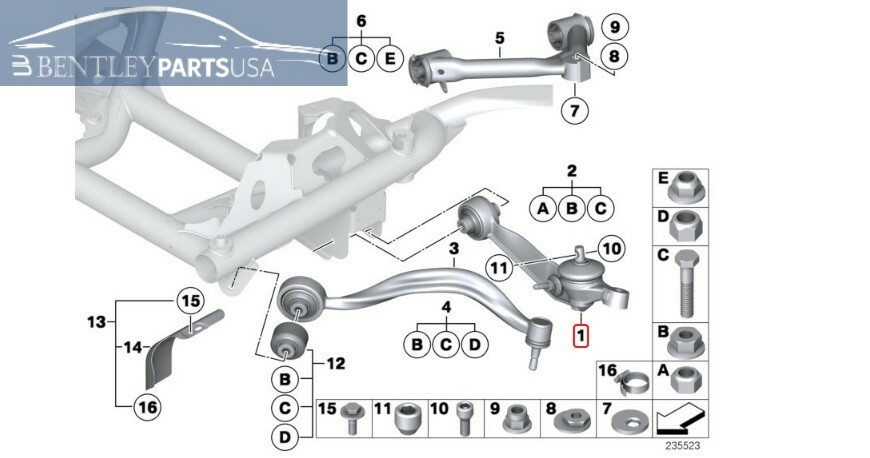 Rolls Royce Phantom Lower Left & Right Control Arms