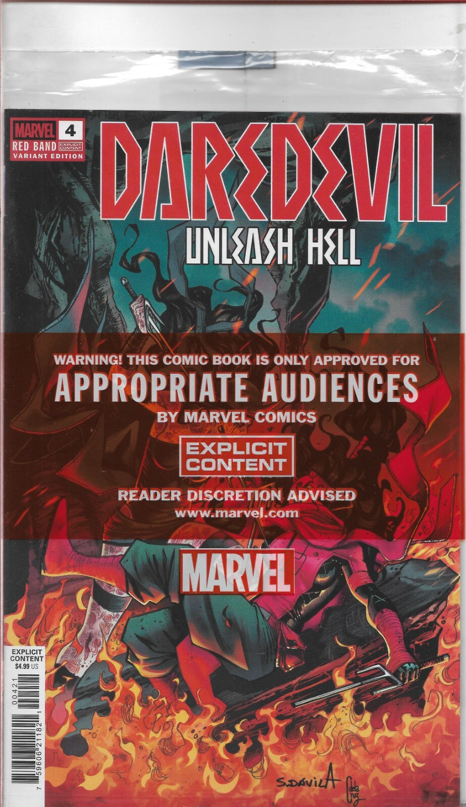 DAREDEVIL - UNLEASH HELL (2025) #4 Variant - Red Band - New Bagged (S)