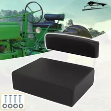 Seat Bottom Cushion & Seat Backrest Set For John Deere A B D G R 620 720 820 830
