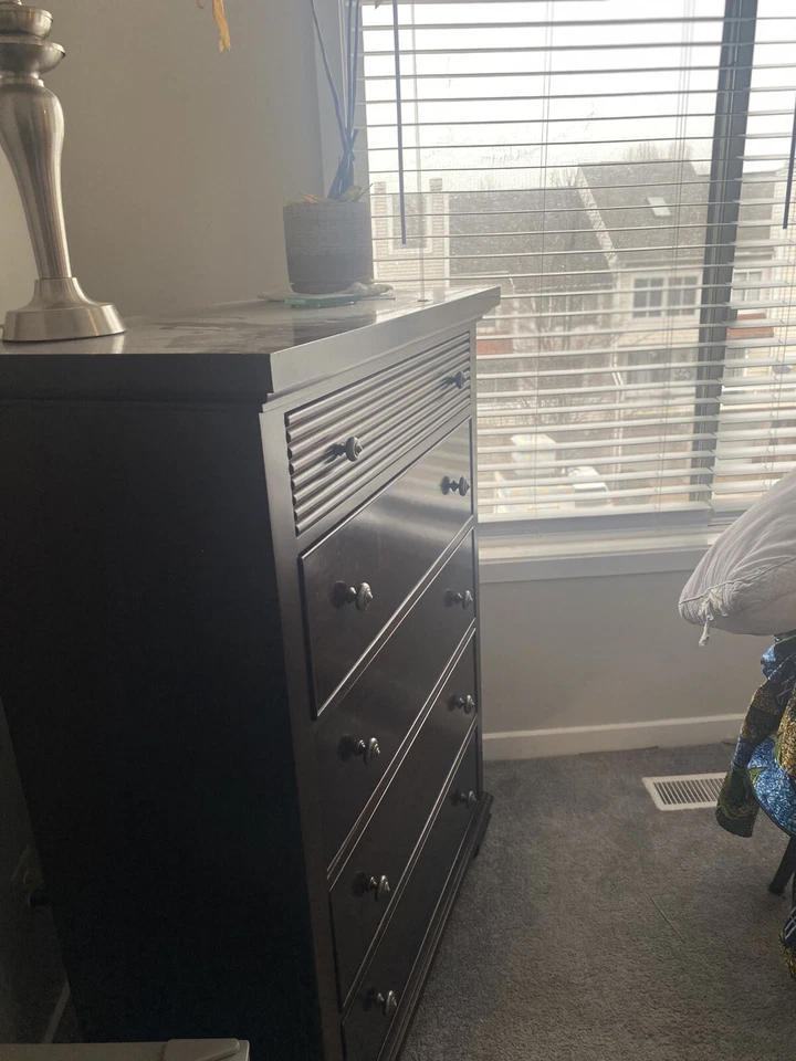 solid mahogany Bedroom  Set 5pc made In Antigua. - Image 4 of 4