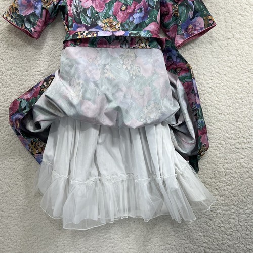 Vintage Jayne Copeland Girls Sz 10 Dress Floral Full Crinoline Cottagecore - Picture 9 of 12