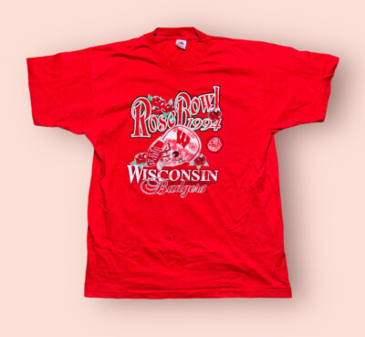 Vintage Wisconsin Badgers T Shirt 1994 Rose Bowl Men’s XL Red Vtg 90s