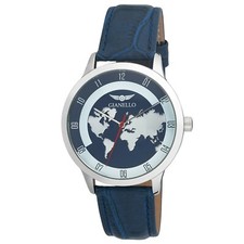 Gianello Men's 42mm World Timer Strap Watch - 3 Colors Available