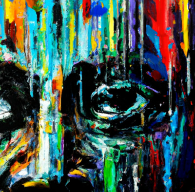 Abstraktes Gesicht Kunstwerk Leinwand Wandbild Bild Druck
