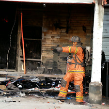 Firefighter Pointing Resin 3d printed Diorama Figure Detailed Fireman UNPAINTED