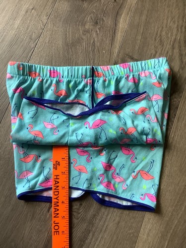 SO Youth Sleepwear Pajama Lounge Shorts Blue Pink Soft Size 14 VGUC Flamingos - Picture 5 of 8