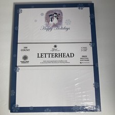 New Snowmen Winter Happy Holidays Letterhead 100 Count Inkjet Copier Laser Paper