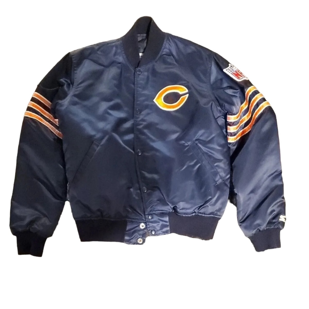 90'S Starter NFL CHICAGO BEARS スタジャン L 90's Chicago Bears Vintage Starter NFL Pro Line Half Zip