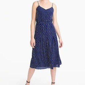 j crew navy polka dot dress
