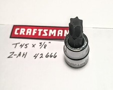 Craftsman T-45 X 38 Torx Bit Socket Z-aj 42666 Free Usa Shipping Craftsman T-45 X 38 Torx Bit Socket Z-aj 42666 Free Usa Shipping