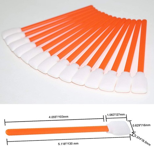100pcs,Foam Tip Swabs Lint Free Swabs air Tight Sealed Foam Tip Printer Clean - Afbeelding 3 van 5