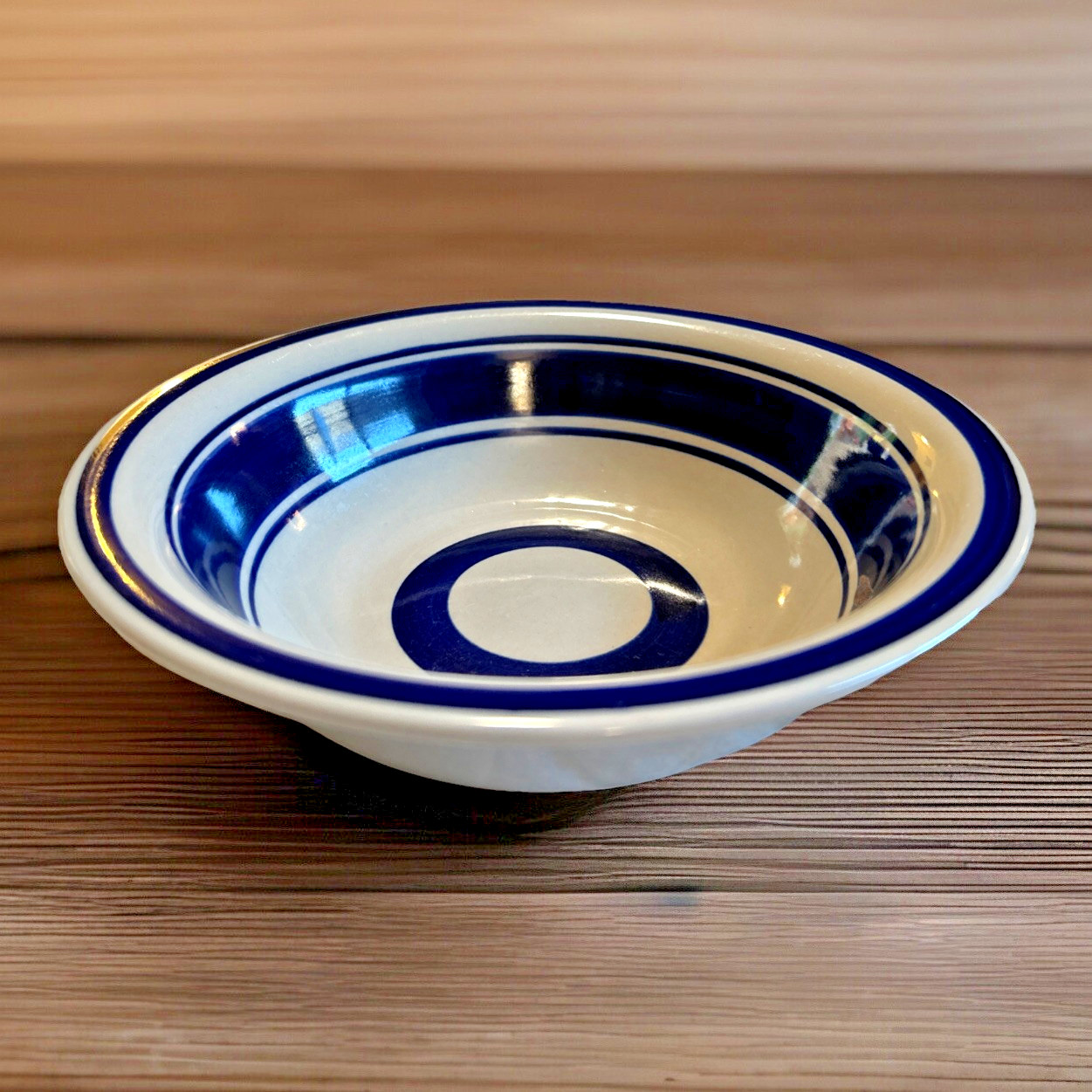 Royal Norfolk Stoneware ~ 7” Soup Bowl ~ Blue Stripe ~ Greenbriar International