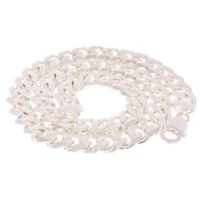 925 Sterling Silver Solid Cuban Link Chain Necklace 10.5mm 18.5" 96.7grams