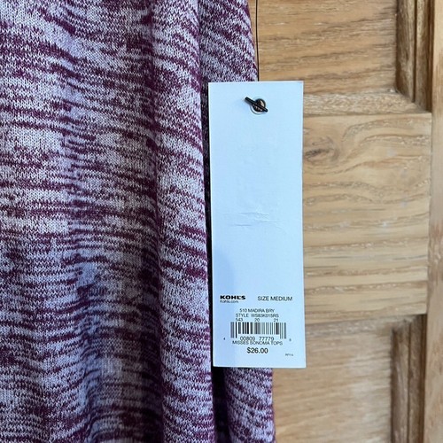 NWT Sonoma: Women's Medium Tank Top, Purple Sleeveless Casual wear RN# 73722 - Picture 4 of 9