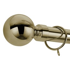 Extendable Metal Curtain Pole Chrome 28mm With Finials Rings Hooks Rod Fittings