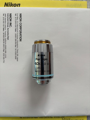 Nikon Plan Apo 40x Oil Objective for Nikon Eclipse Ni, Ci-L and 50i Microscopes