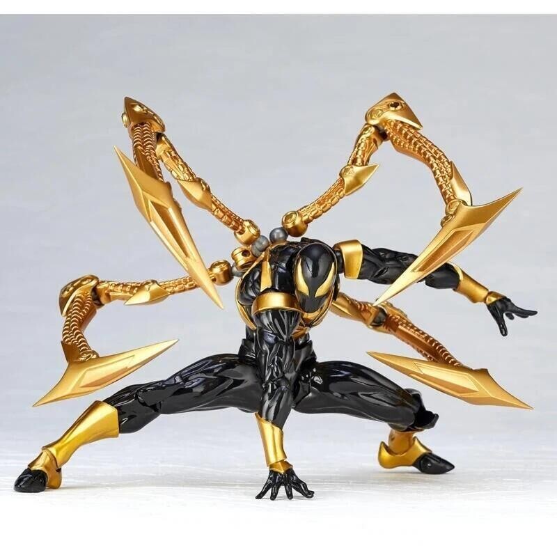 Kaiyodo Revoltech Yamaguchi Iron Spider Black Ver. Figure In Hand