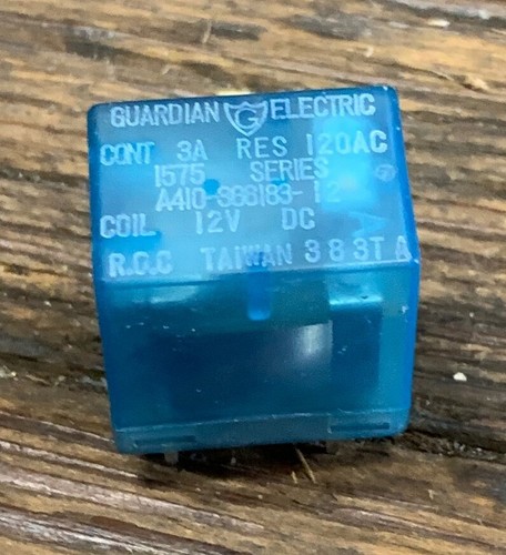 Relè 12V DC Guardian Electric A410-362626-12 – Componente Elettrico Originale, Nuovo