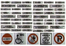 Self Adhesive Weatherproof Information Sign Creative Durable Door/Wall Info Sign