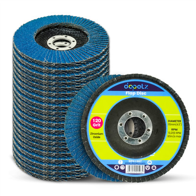 20x Flap Discs 115mm | 40 60 80 120 Grit | Zirconium Oxide Grinding Wheels | 4.5 Inch Sanding Discs