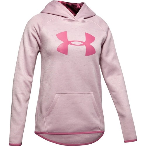 NUEVO CON ETIQUETAS Niñas 7-16 Under Armour Armadura Vellón Logotipo Grande Torcido Sudadera con Capucha Tallas S M L XL - Imagen 4 de 4