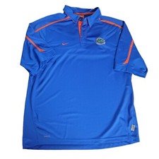 Nike University of Florida Large Polo Shirt Navy blue Orange sporty Athleisure