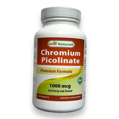 Chromium Picolinate, 1,000 mcg, 240 Tablets, Exp 05/2026 NEW & SEALED