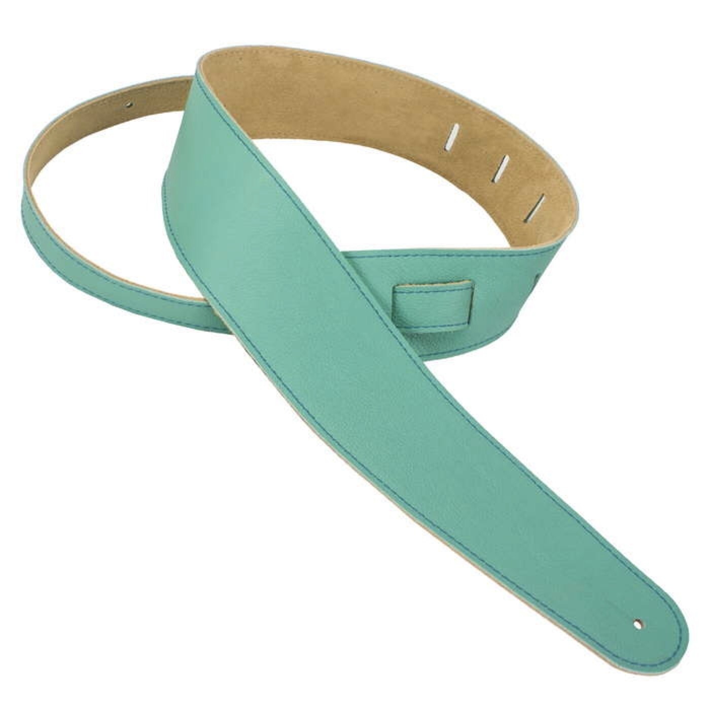 Henry Heller 2" Garment Leather Guitar Strap, Seafoam Green with Buttery Capri eBay
