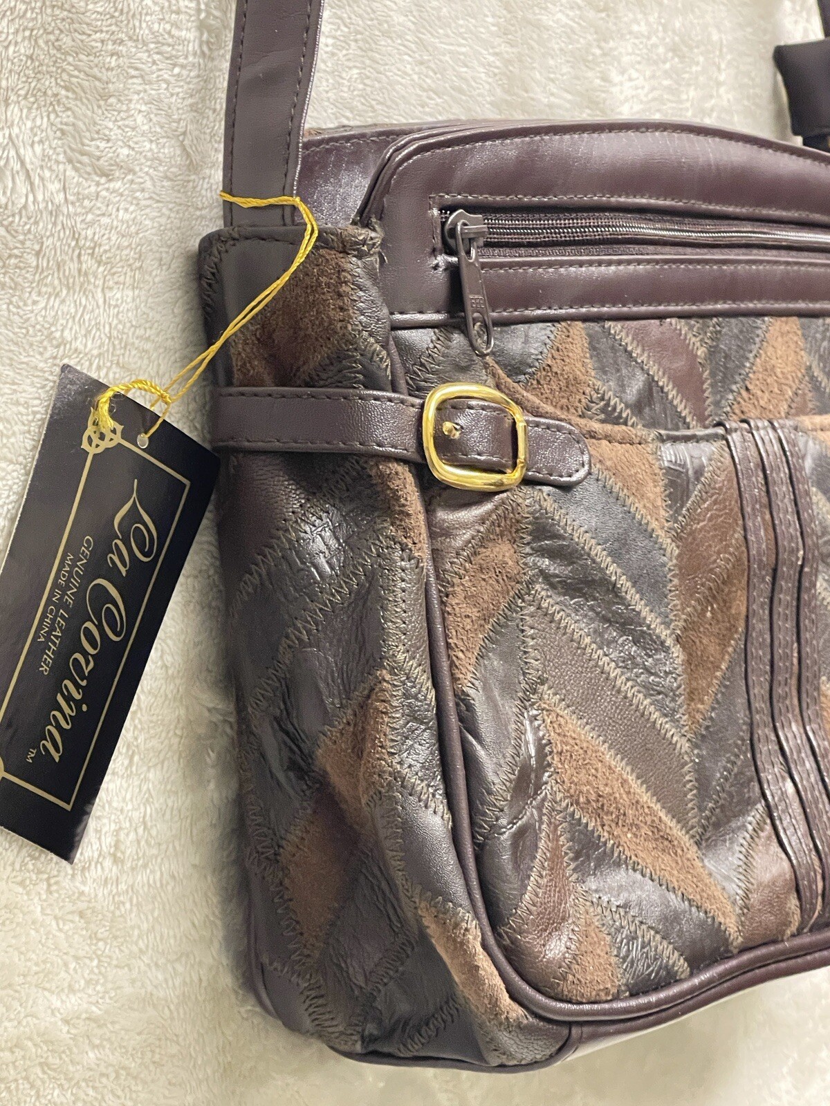 La Covina Patchwork Leather Crossbody/Shoulder Ba… - image 3