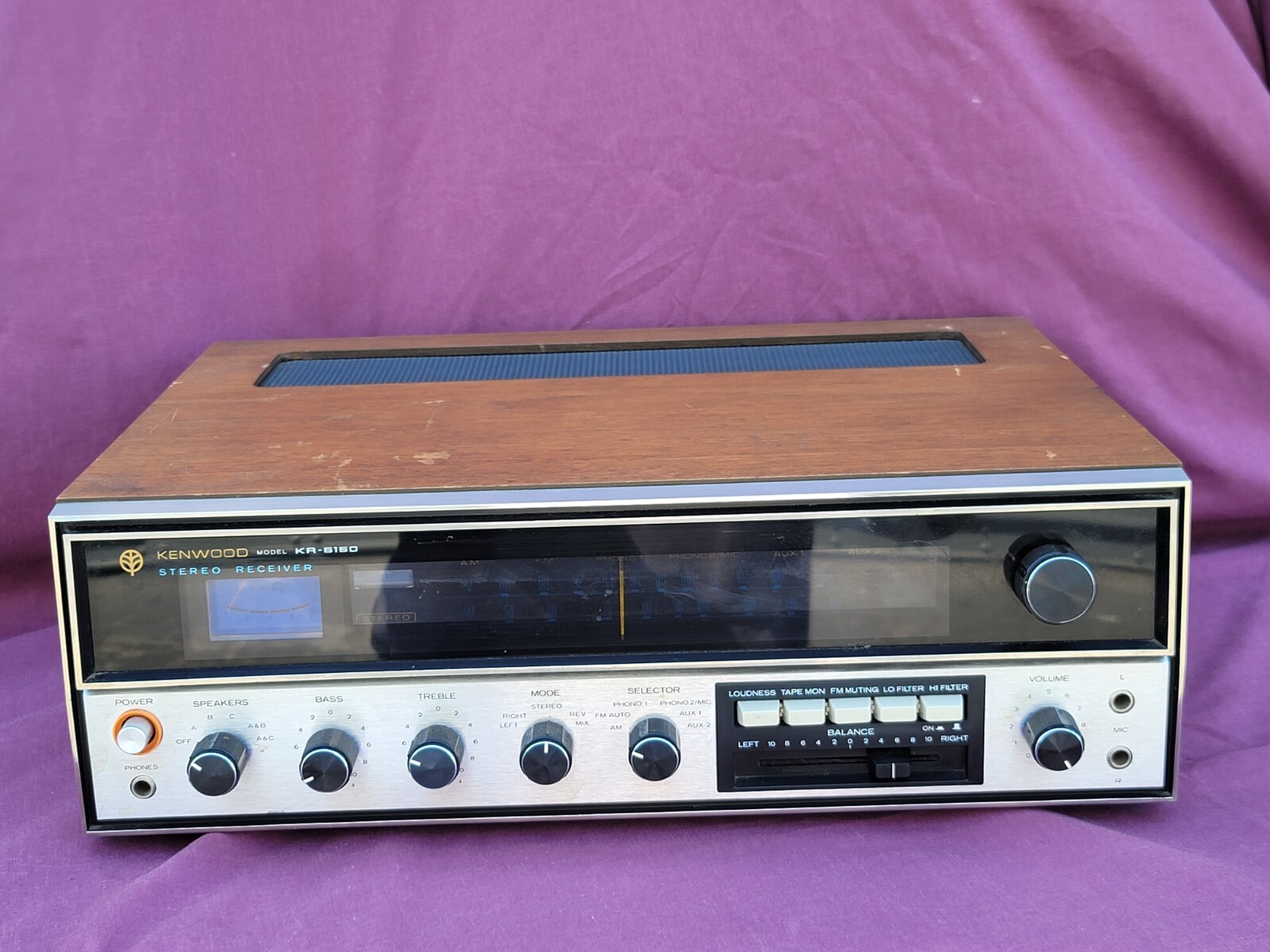 KENWOOD KR-5150 STEREO RECEIVER ☆FOR PARTS☆UNTESTED ☆