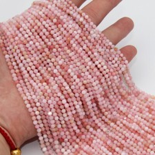 Pink Opal Natural Micro Faceted Round 2-3MM A+ Gemstone Jewelry Making Beads 12