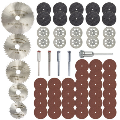 60X Trennscheiben Set für Dremel Zubehoer für Holz Metall Mini HSS Sägeblatt