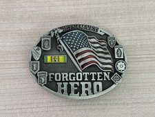 Vietnam Vet Forgotten Hero Belt Buckle 3.875" x 2.875"