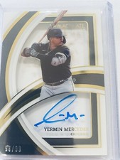 2022 Immaculate Yermin Mercedes Shadowbox Signatures Auto /99 White Sox