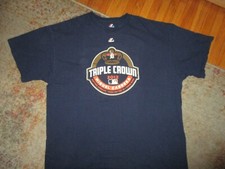 MIGUEL CABRERA 2012 TRIPLE CROWN T SHIRT Baseball History Detroit Tigers 2XL