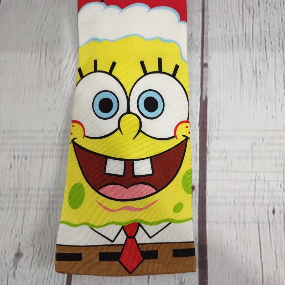 DE COLECCIÓN NICKELODEON BOB ESPONJA PANTALONES CUADRADOS NAVIDAD Corbata Cuadrada 2003 Viacom Foto 2 de 4