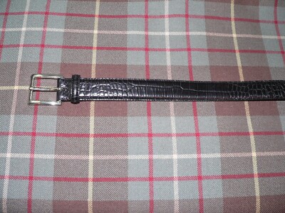 Polo Ralph Lauren Black Croc Embossed Genuine Leather Dress  display picture 1