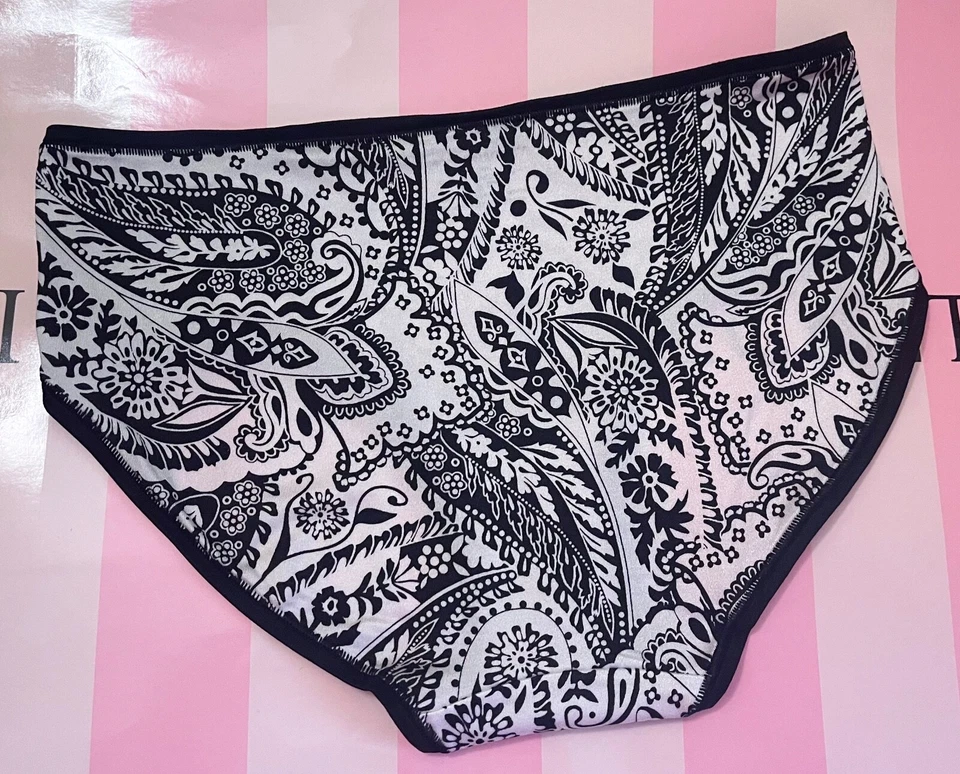 BRAGAS HIPHUGGER NUEVAS CON ETIQUETAS VICTORIA'S SECRET FABULOUS BLANCAS NEGRAS PAISLEY LISAS RARAS Foto 3 de 3